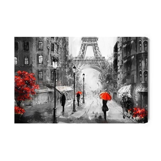 Obraz Na Płótnie Widok Na Paryską Ulicę 100x70 NC Inna marka