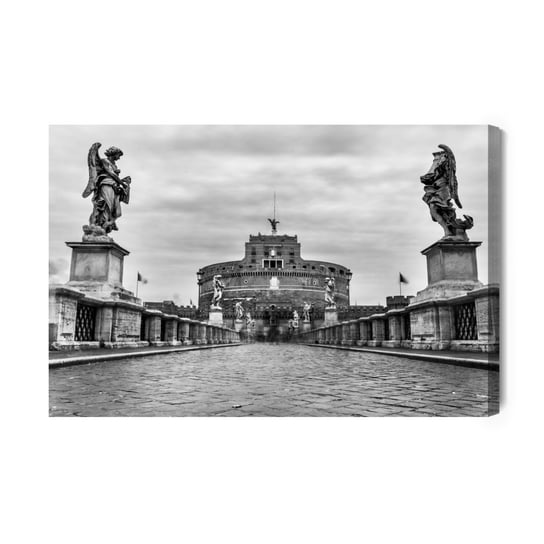 Obraz Na Płótnie Widok Na Zamek Świętego Anioła W Rzymie 100x70 NC Inna marka