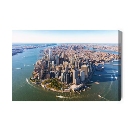 Obraz Na Płótnie Widok Z Lotu Ptaka Na Manhattan 100x70 NC Inna marka