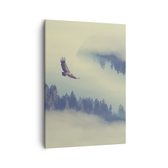 Obraz na płótnie - Widziałam orła cień - 50x70cm - Orzeł Ptak Las - Nowoczesny Canvas obraz do salonu do sypialni ARTTOR ARTTOR