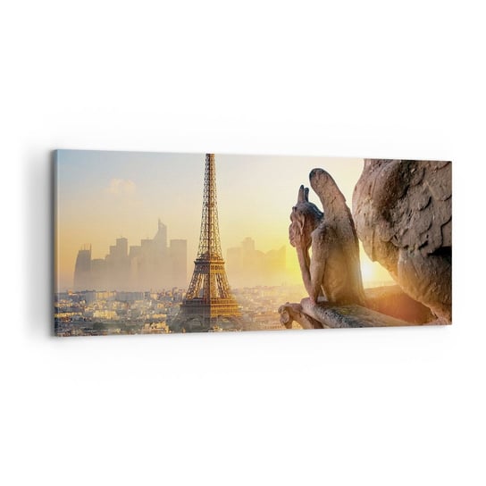 Obraz na płótnie - Wiele się zmieniło… - 100x40cm - Miasto Wieża Eiffla Paryż - Nowoczesny foto obraz w ramie do salonu do sypialni ARTTOR ARTTOR