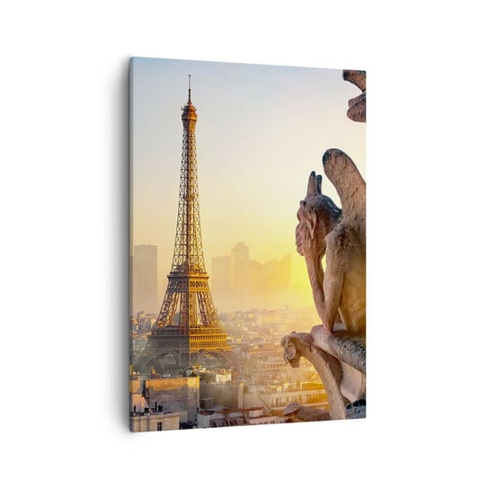 Obraz na płótnie - Wiele się zmieniło… - 50x70cm - Miasto Wieża Eiffla Paryż - Nowoczesny Canvas obraz do salonu do sypialni ARTTOR ARTTOR