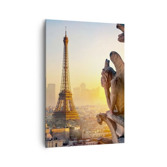 Obraz na płótnie - Wiele się zmieniło… - 70x100cm - Miasto Wieża Eiffla Paryż - Nowoczesny foto obraz w ramie do salonu do sypialni ARTTOR ARTTOR
