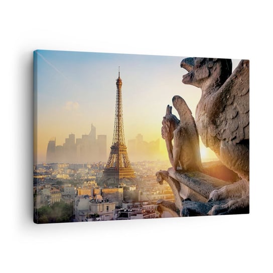 Obraz na płótnie - Wiele się zmieniło… - 70x50cm - Miasto Wieża Eiffla Paryż - Nowoczesny Canvas obraz do salonu do sypialni ARTTOR ARTTOR