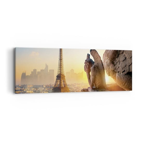 Obraz na płótnie - Wiele się zmieniło… - 90x30cm - Miasto Wieża Eiffla Paryż - Nowoczesny Canvas obraz do salonu do sypialni ARTTOR ARTTOR