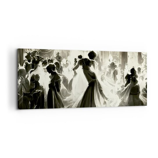 Obraz na płótnie - Wielka maskarada - 120x50cm - Bal   Wesele Romantyczne - Nowoczesny obraz na ścianę do salonu do sypialni ARTTOR ARTTOR