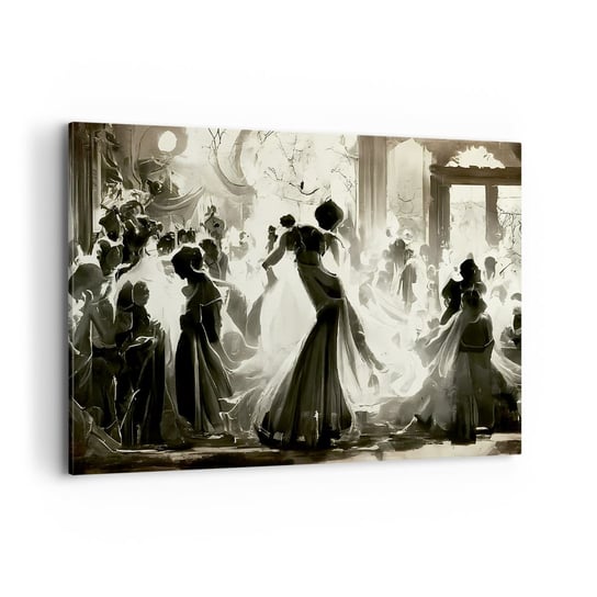 Obraz na płótnie - Wielka maskarada - 120x80cm - Bal   Wesele Romantyczne - Nowoczesny obraz na ścianę do salonu do sypialni ARTTOR ARTTOR