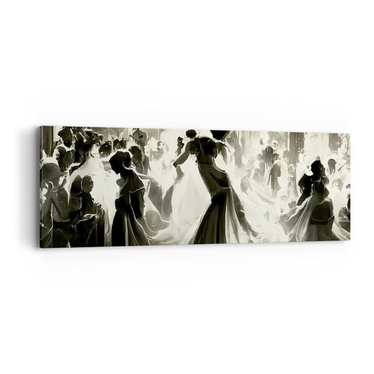 Obraz na płótnie - Wielka maskarada - 90x30cm - Bal   Wesele Romantyczne - Nowoczesny Canvas obraz do salonu do sypialni ARTTOR ARTTOR