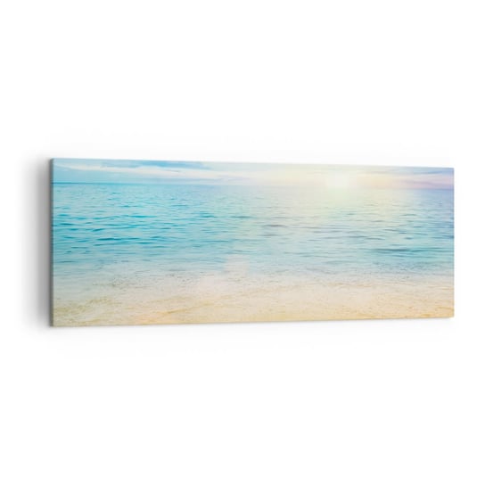 Obraz na płótnie - Wielki błękit - 140x50cm - Morze Widok Plaża - Nowoczesny Canvas obraz do salonu do sypialni ARTTOR ARTTOR