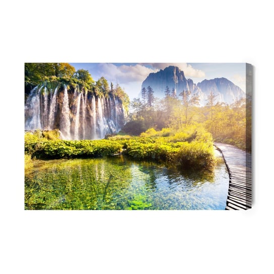 Obraz Na Płótnie Wielki Wodospad W Chorwacji 100x70 Inna marka