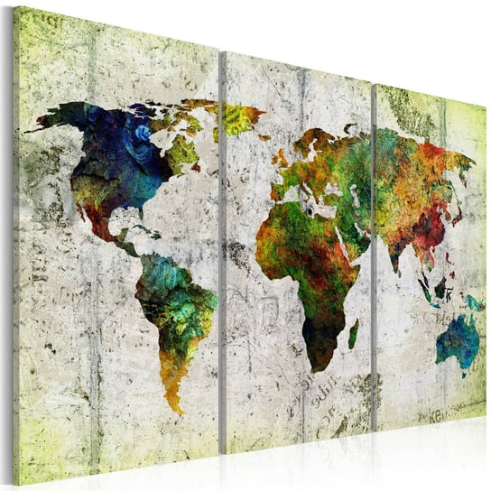 Obraz na płótnie: Wielokolorowa mapa świata, 60x40 cm zakup.se
