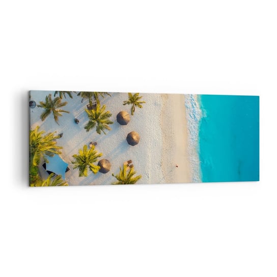 Obraz na płótnie - Witaj w raju - 140x50cm - Plaża Palmy Egzotyka - Nowoczesny Canvas obraz do salonu do sypialni ARTTOR ARTTOR