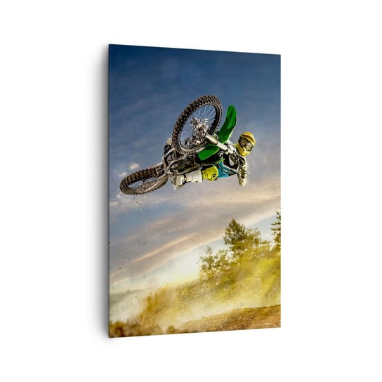 Obraz na płótnie - Włącz emocje! - 80x120cm - Sport Motocykl Motocross - Nowoczesny obraz na ścianę do salonu do sypialni ARTTOR ARTTOR