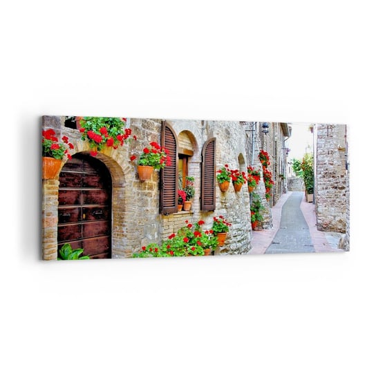 Obraz na płótnie - Włoskie klimaty - 120x50cm - Miasto Włochy Architektura - Nowoczesny obraz na ścianę do salonu do sypialni ARTTOR ARTTOR