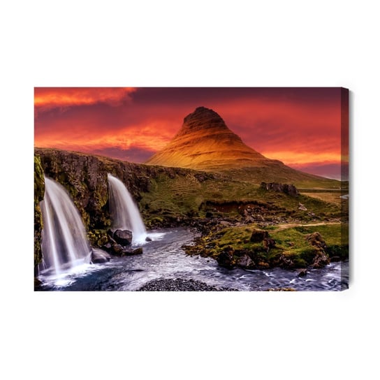 Obraz Na Płótnie Wodospad Kirkjufellsfoss Na Islandii 70x50 Inna marka