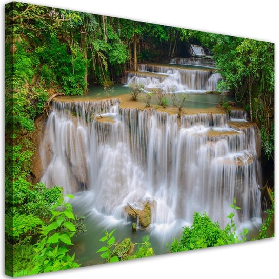 Obraz na płótnie, Wodospad Natura Las - 100x70 Inna marka