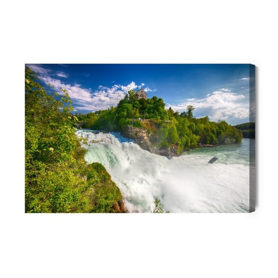 Obraz Na Płótnie Wodospad Rheinfall W Szwajcarii 100x70 Inna marka