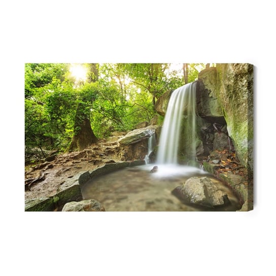 Obraz Na Płótnie Wodospad W Lesie 3D 70x50 Inna marka