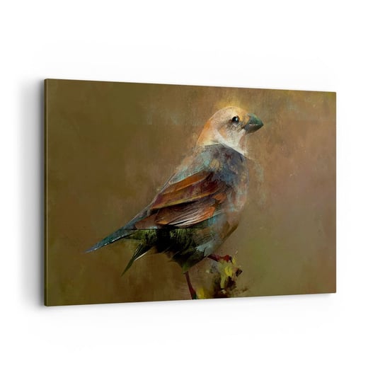 Obraz na płótnie - Wróbelek, ptaszyna niewielka - 120x80cm - Abstrakcja Ptak Natura - Nowoczesny obraz na ścianę do salonu do sypialni ARTTOR ARTTOR