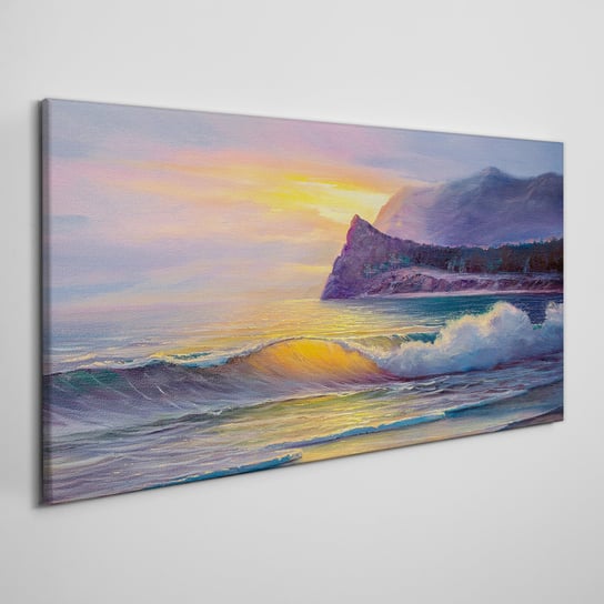Obraz Na Płótnie Wybrzeże zachód słońca 100x50 cm Coloray