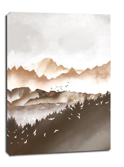 Obraz na płótnie Wzgórza, leśne ptaki, 40x50 cm Galeria Plakatu