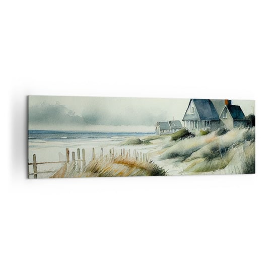 Obraz na płótnie - Z dala od zgiełku - 160x50cm - Dom Plaża Morze - Nowoczesny foto obraz w ramie do salonu do sypialni ARTTOR ARTTOR