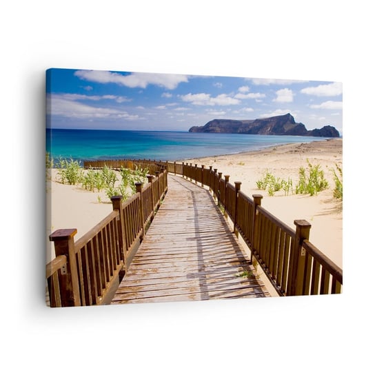 Obraz na płótnie - Zabierz mnie na wyspy szczęśliwe - 70x50cm - Krajobraz Plaża Madera - Nowoczesny Canvas obraz do salonu do sypialni ARTTOR ARTTOR