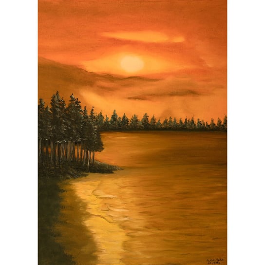 Obraz na płótnie: Zachód słońca, 100x70 cm Art-Canvas