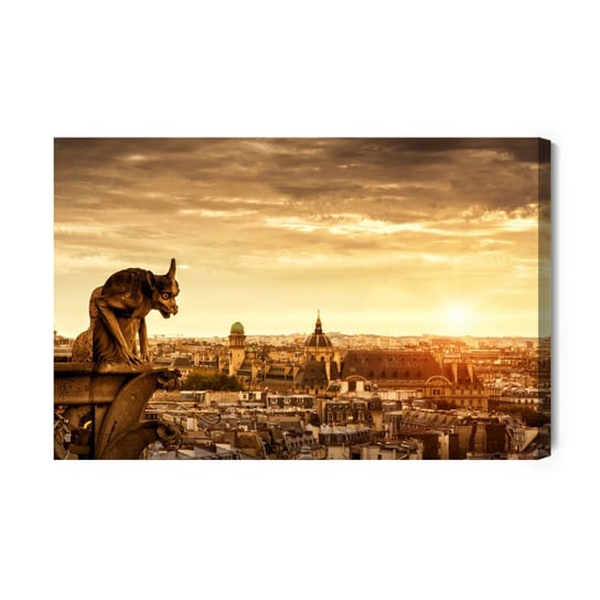 Obraz Na Płótnie Zachód Słońca W Paryżu 40x30 Inna marka