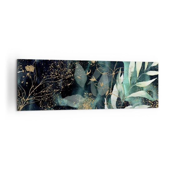 Obraz na płótnie - Zaczarowany ogród - 160x50cm - Rośliny Liście Botanika - Nowoczesny foto obraz w ramie do salonu do sypialni ARTTOR ARTTOR
