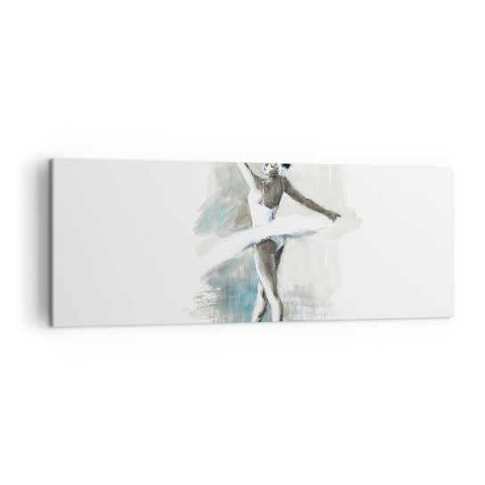 Obraz na płótnie - Zaklęta w łabędzia - 140x50cm - Baletnica Taniec Balet - Nowoczesny Canvas obraz do salonu do sypialni ARTTOR ARTTOR