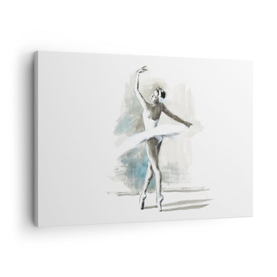 Obraz na płótnie - Zaklęta w łabędzia - 70x50cm - Baletnica Taniec Balet - Nowoczesny Canvas obraz do salonu do sypialni ARTTOR ARTTOR