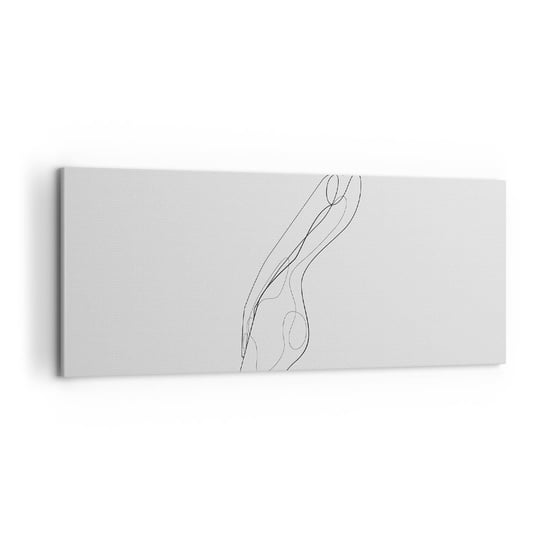 Obraz na płótnie - Zaledwie obietnica - 120x50cm - Kobieta Grafika Ciało Kobiety - Nowoczesny obraz na ścianę do salonu do sypialni ARTTOR ARTTOR