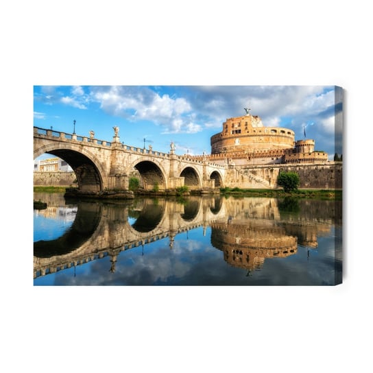 Obraz Na Płótnie Zamek Świętego Anioła W Rzymie 3D 100x70 NC Inna marka