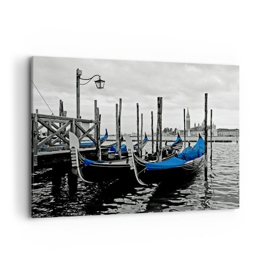 Obraz na płótnie - Zamyślona Wenecja - 120x80cm - Miasto Wenecja Włochy - Nowoczesny obraz na ścianę do salonu do sypialni ARTTOR ARTTOR