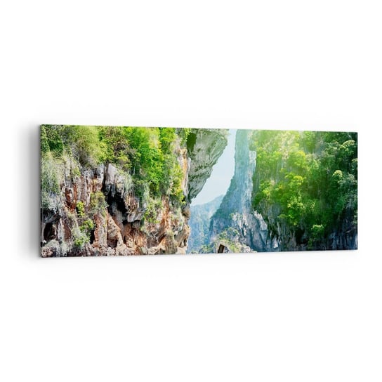 Obraz na płótnie - Zaproszenie do egzotycznej podróży - 140x50cm - Krajobraz Tajlandia Morze - Nowoczesny Canvas obraz do salonu do sypialni ARTTOR ARTTOR