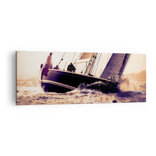 Obraz na płótnie - Żeglujże, żeglarzu - 140x50cm - Jacht Morze Żeglarstwo - Nowoczesny Canvas obraz do salonu do sypialni ARTTOR ARTTOR