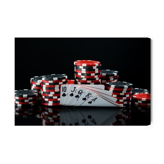 Obraz Na Płótnie Żetony Do Pokera 100x70 Inna marka