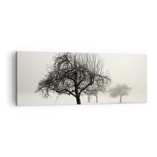 Obraz na płótnie - Zimowy sen - 140x50cm - Grafika Drzewo Natura - Nowoczesny Canvas obraz do salonu do sypialni ARTTOR ARTTOR
