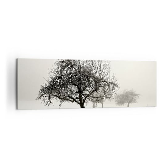 Obraz na płótnie - Zimowy sen - 160x50cm - Grafika Drzewo Natura - Nowoczesny foto obraz w ramie do salonu do sypialni ARTTOR ARTTOR