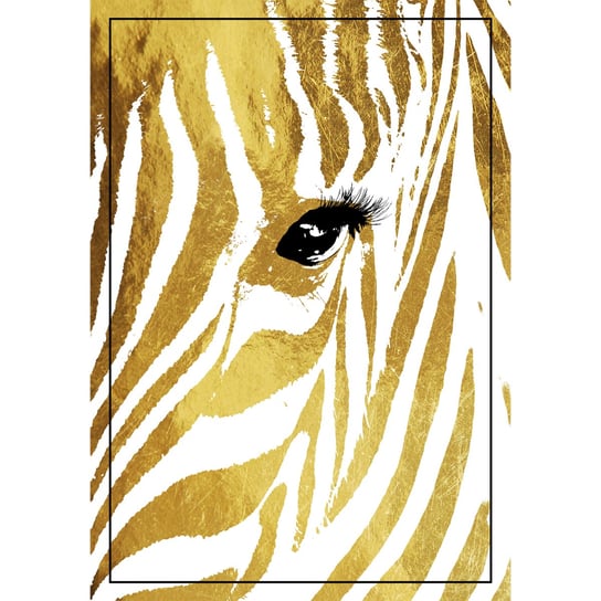 Obraz na płótnie: Złota zebra, 100x70 cm Art-Canvas