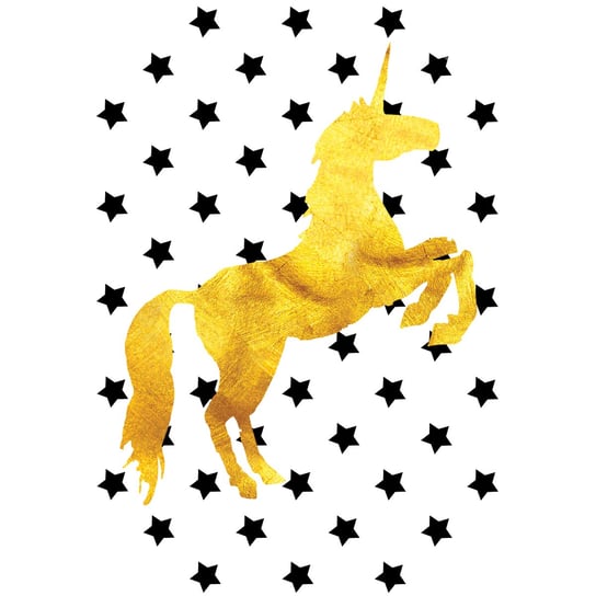 Obraz na płótnie Złoty Koń, biało-złoty Art-Canvas