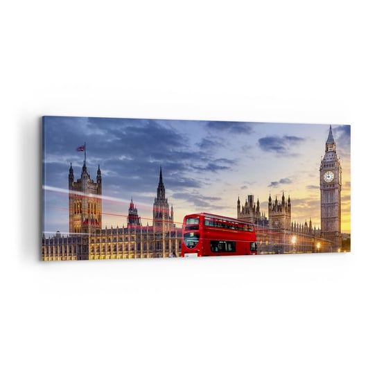 Obraz na płótnie - Znaki szczególne - 120x50cm - Miasto Londyn Architektura - Nowoczesny obraz na ścianę do salonu do sypialni ARTTOR ARTTOR