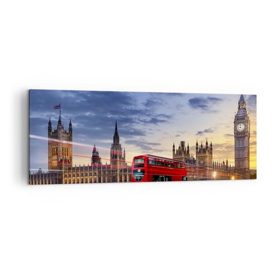 Obraz na płótnie - Znaki szczególne - 140x50cm - Miasto Londyn Architektura - Nowoczesny Canvas obraz do salonu do sypialni ARTTOR ARTTOR