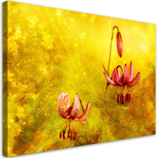 Obraz na płótnie, Zwiędłe tulipany kwiaty - 90x60 Inna marka