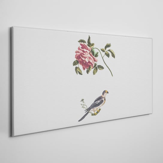 Obraz Na Płótnie Zwierzę ptak oddział kwiat 100x50 Coloray