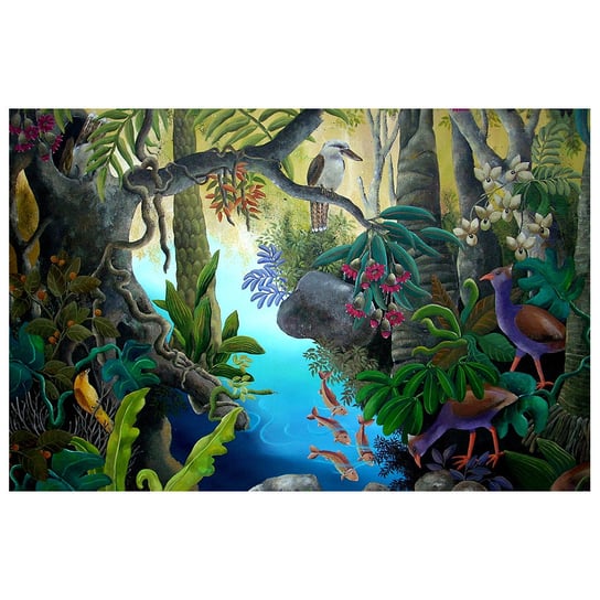 Obraz Na Płótnie - Zwierzęta Nad Rzeką - Dekoracje Ścienne - 40X60Cm Legendarte