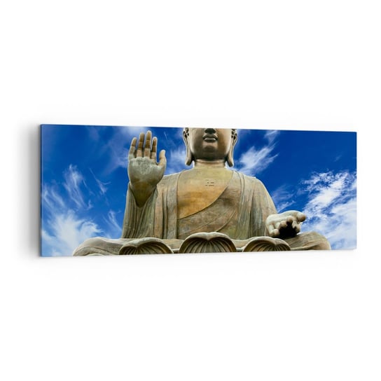 Obraz na płótnie - Żyj bez strachu - 140x50cm - Budda Religia Azja - Nowoczesny Canvas obraz do salonu do sypialni ARTTOR ARTTOR