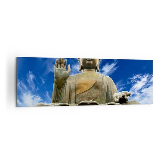 Obraz na płótnie - Żyj bez strachu - 160x50cm - Budda Religia Azja - Nowoczesny foto obraz w ramie do salonu do sypialni ARTTOR ARTTOR