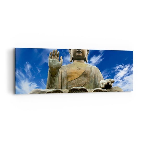 Obraz na płótnie - Żyj bez strachu - 90x30cm - Budda Religia Azja - Nowoczesny Canvas obraz do salonu do sypialni ARTTOR ARTTOR